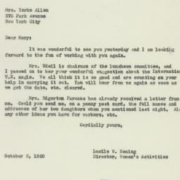 Letter: 1950 October 3