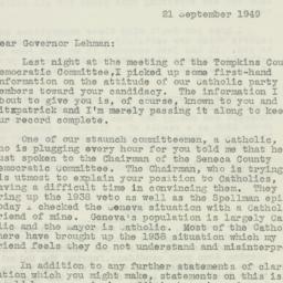Letter: 1949 September 21