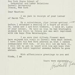 Letter: 1949 March 11