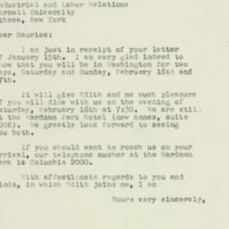Letter: 1952 January 19