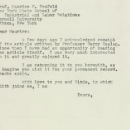 Letter: 1954 March 29