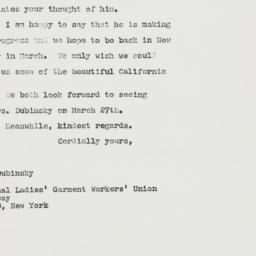 Letter: 1963 February 25