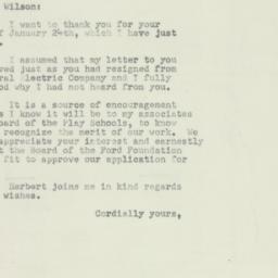 Letter: 1951 January 29