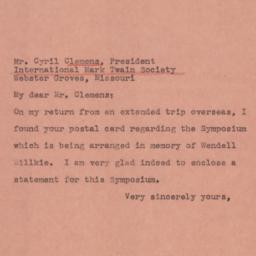 Letter: 1945 February 17