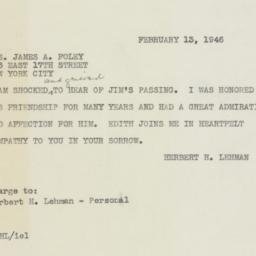 Telegram: 1946 February 13