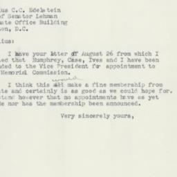 Letter: 1955 August 30