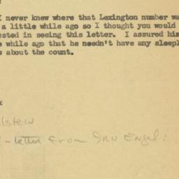 Letter: 1954 November 18