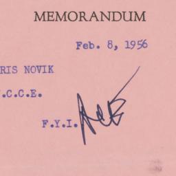 Memorandum: 1956 February 8