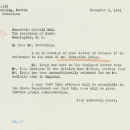 Letter: 1941 December 6