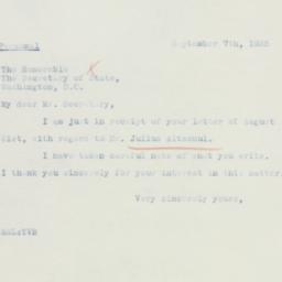 Letter: 1935 September 7