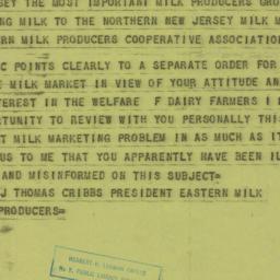 Telegram: 1956 February 27