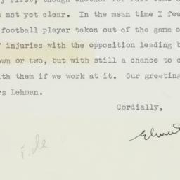 Letter: 1953 November 2