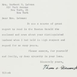 Letter: 1963 December 7