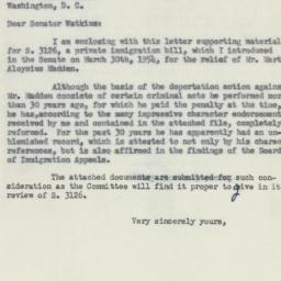 Letter: 1954 April 30