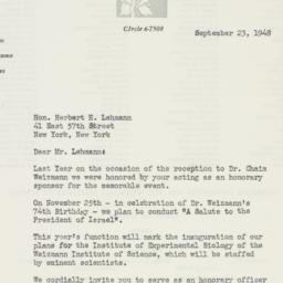 Letter: 1948 September 23