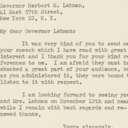 Letter: 1947 November 4