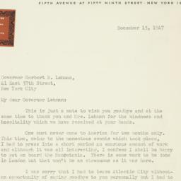 Letter: 1947 December 15