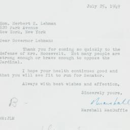 Letter: 1949 July 25