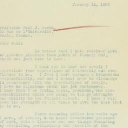 Letter: 1933 January 14