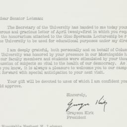 Letter: 1958 April 23