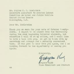 Letter: 1951 November 2