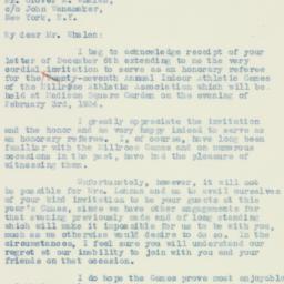Letter: 1933 December 9