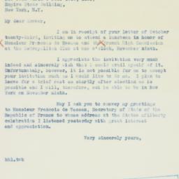 Letter: 1936 October 29