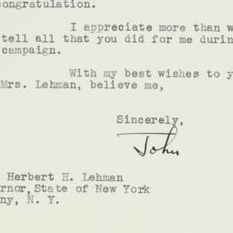 Letter: 1941 November 7
