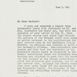 Letter: 1941 June 3
