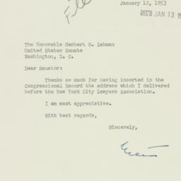 Letter: 1953 January 12