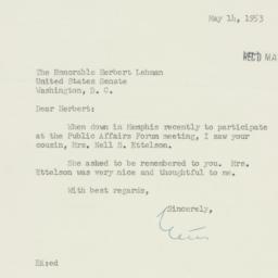 Letter: 1953 May 14
