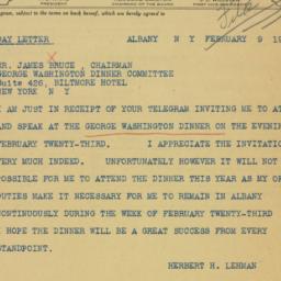 Telegram: 1942 February 9