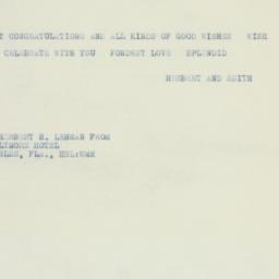 Telegram: 1934 November 25