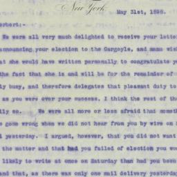 Letter: 1898 May 31