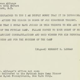 Telegram: 1948 January 17