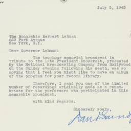 Letter: 1945 July 5