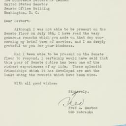 Letter: 1952 August 3