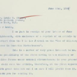 Letter: 1936 June 22