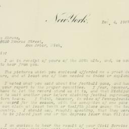 Letter: 1907 December 4