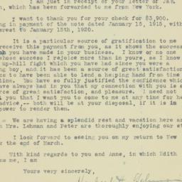 Letter: 1920 February 4
