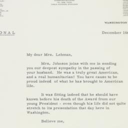 Letter: 1963 December 16
