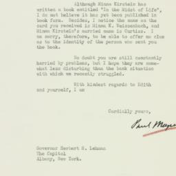 Letter: 1933 March 17