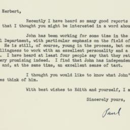 Letter: 1951 December 6