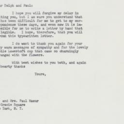 Letter: 1964 January 9