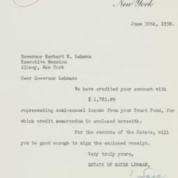 Letter: 1938 June 30