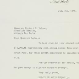 Letter: 1936 July 2
