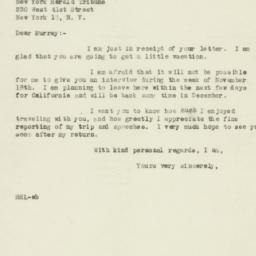Letter: 1946 November 11