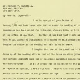 Letter: 1926 January 18
