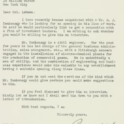 Letter: 1925 October 15