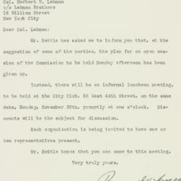 Letter: 1925 November 25